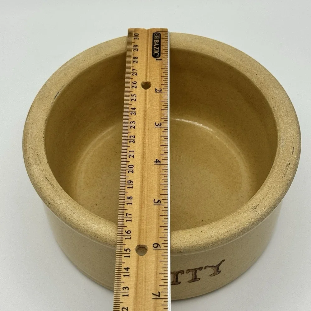 Robinson Ransbottom Heavy Stoneware Bowl Kitty‎ Cat Food Water #201 Ohio Heavy